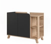 Vicco Waschbeckenunterschrank Karen, Sonoma/Anthrazit, 80 x 65 cm mit 2 T&uuml;ren...