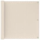 vidaXL Balkonsichtschutz Balkonsichtschutz Creme 75 x 700 cm HDPE und Aluminium