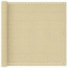 vidaXL Balkonsichtschutz Balkonsichtschutz Beige 75 x 800 cm HDPE und Aluminium