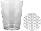 Natures-Design Glas Jasmina Platin Blume des Lebens 0,3l, bleifreies Glas