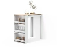 Livinity&reg; Bartisch Regusa, Wei&szlig;/Sonoma/Sonoma, 57 x 117 cm (2-St)
