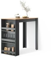 Livinity&reg; Bartisch Regusa, Goldkraft Eiche/Anthrazit/Anthrazit, 57 x 117 cm...