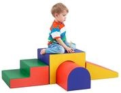 HOMCOM Baukl&ouml;tze Weiche Bauspielzeug f&uuml;r Baby & Kleinkinder rot...
