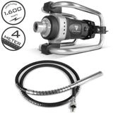 STAHLWERK Betonmischer Betonverdichter 1.600 Watt R&uuml;ttelflasche Set 400 cm...