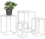 bremermann Blumenhocker 4er-Set, Metall-Blumenst&auml;nder, Blumens&auml;ule wei&szlig;