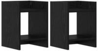 vidaXL Blumenst&auml;nder Pflanzenst&auml;nder 2 Stk. Schwarz Eichen-Optik 30 x 30 x 40...
