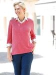 2-in-1-Shirt CLASSIC BASICS "Shirt", Damen, Gr. 38, orange (koralle, meliert), 85%