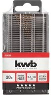 kwb Metallbohrer kwb 424290 HSS Titan Metall-Spiralbohrer-Set 20teilig 0.3 mm,...