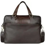 bugatti Businesstasche Briefcase, aus echtem Rindsleder braun