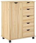 vidaXL Schranksystem Rollschrank 63,5 x 39 x 79 cm Massivholz Kiefer Braun...