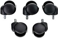 CLP Stuhlrolle 5er Pack Bodenrollen aus Kunststoff, (1er), universelle...