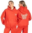 Smilodox Hoodie Nala, Oversize Fit Pullover mit gro&szlig;er Kapuze und Butterfly...