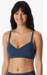 Schiesser B&uuml;gelloser BH Unique Cotton Soft‐BH, BH ohne B&uuml;gel, Komfort‐BH blau