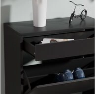 Vicco Schuhschrank Ivo, Schwarz, 90 x 181.5 cm mit 3 F&auml;chern, 1 Schublade...