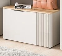 Inn.Furn Schuhbank Skid (Garderobenbank in Kaschmir Sand mit Eiche, 2-t&uuml;rig,...