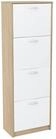 Home Collective Schuhschrank mit 4 aufklappbaren Schubladen, Schuhregal mit 4