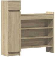 vidaXL Schuhschrank Schuhregal Sonoma-Eiche 100,5x28x100 cm Holzwerkstoff