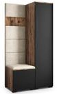 Masseno Garderobenschrank LORI 95 x 181 cm Garderoben-Set mit 1 T&uuml;r Eiche...