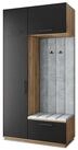 Masseno Garderobenschrank REMA 120 x 240 cm Garderoben-Set mit 1 T&uuml;r Eiche...