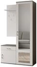 Masseno Garderobenschrank VENTO 100 x 180,5 cm Flurm&ouml;bel mit Spiegel und 1...