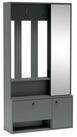 Masseno Garderobenschrank SETA 100 x 190 cm Flurm&ouml;bel mit Spiegel und 3 T&uuml;ren...