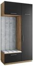 Masseno Garderobenschrank REMA 120 x 240 cm Garderoben-Set mit 1 T&uuml;r Eiche...