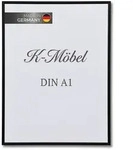K-M&ouml;bel Bilderrahmen Alurahmen, f&uuml;r 1 Bilder, Made in Germany schwarz DIN A1