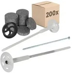 PROTEKTOR Schrauben- und D&uuml;bel-Set D&auml;mmstoff-Schraubd&uuml;bel &Oslash;8mm mit...