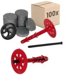 PROTEKTOR Schrauben- und D&uuml;bel-Set D&auml;mmstoffd&uuml;bel &Oslash;10mm, Schlagd&uuml;bel mit