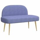 vidaXL Sitzbank Gepolsterte Bank mit R&uuml;ckenlehne Jeans blau 110 x 60 x 76 cm...