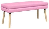 vidaXL Sitzbank Doppellagige Bank Rosa 110 x 40 x 47 cm Stoff (1-St)