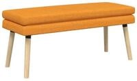 vidaXL Sitzbank Doppellagige Bank Dunkelgelb 110 x 40 x 47 cm Stoff (1-St)