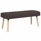vidaXL Sitzbank Kanalgepolsterte Bank Dunkelbraun 110 x 40 x 46 cm Stoff (1-St)