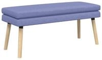 vidaXL Sitzbank Doppellagige Bank Jeans blau 110 x 40 x 47 cm Stoff (1-St)