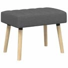 vidaXL Sitzbank Kanalgepolsterte Bank Dunkelgrau 60 x 40 x 45 cm Stoff (1-St)