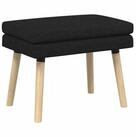 vidaXL Sitzbank Doppellagige Bank Schwarz 60 x 40 x 46 cm Stoff (1-St)