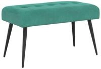 vidaXL Sitzbank Bank mit Knopfheftung T&uuml;rkis 80 x 40 x 46 cm Samt (1-St)
