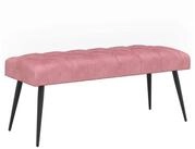 vidaXL Sitzbank Bank mit Knopfheftung Rosa 110 x 40 x 46 cm Samt (1-St)