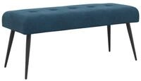 vidaXL Sitzbank Bank mit Knopfheftung Blau 110 x 40 x 46 cm Samt (1-St)