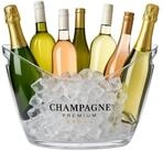 relaxdays Wein- und Sektk&uuml;hler 4x Eiseimer 8l transparent