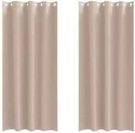 vidaXL Vorhang Verdunkelungs-Vorh&auml;nge mit Ringen 2 stk. Taupe 245 x 140 cm (2...