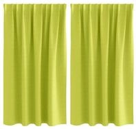 vidaXL Vorhang Verdunkelungs-Vorh&auml;nge mit Ringen 2 stk. Gr&uuml;n 140 x 140 cm (2...