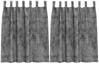 vidaXL Vorhang Samtvorh&auml;nge 2 stk. Grau 140 x 140 cm Samt (2 St), Samt