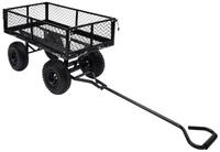 vidaXL Rollwagen Gartenwagen Schwarz 250 kg, (1 St)