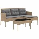 vidaXL Gartenlounge-Set Gartensofa-set 2 stk. Poly-Rattan, (2-tlg)