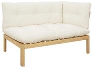 vidaXL Sofaelement Ecksofa Einheit Helles und cremewei&szlig; nholz (1 St)
