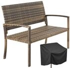 tectake Gartenbank Rattan-Sitzbank, Ma&szlig;e 125 x 64,5 x 90 cm, inklusive...