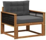 vidaXL Sofaelement Outdoor Mittelsofa Natur (1 St)