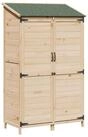 vidaXL Gartenhaus Gartenschuppen Natur 106,5 x 56 x 176 cm Massivholz aus Fichte