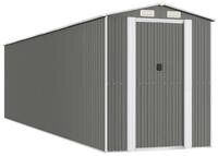 vidaXL Ger&auml;tehaus, Ger&auml;teschuppen Hellgrau 192x772x223 cm Verzinkter Stahl